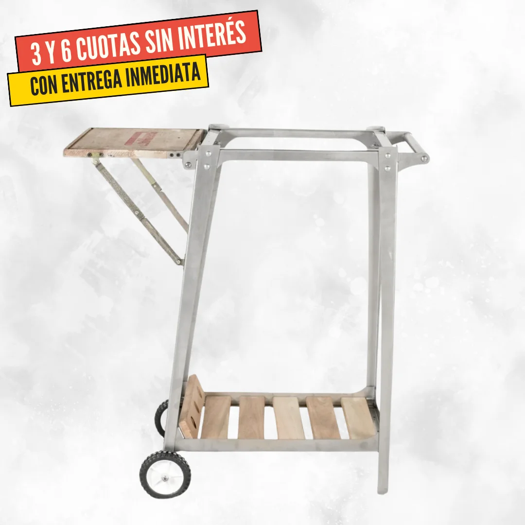 PARRIWATT MESA SOPORTE INOX 400 6 CUOTAS SIN INTERES (cuadrado) Mesa soporte Parriwatt de Acero Inoxidable para Modelo 400 - Imagen 1