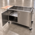 Mesa soporte CON MUEBLE Parriwatt de Acero Inoxidable para Modelo 1250